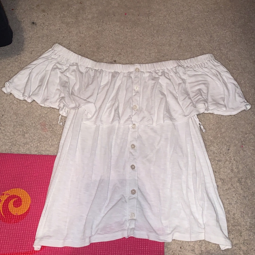 off the shoulder american eagle shirt